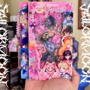 NEW Acrylic notebook Journal DIY Sailor Moon Anime Art Nouveau Planner A7 DIY